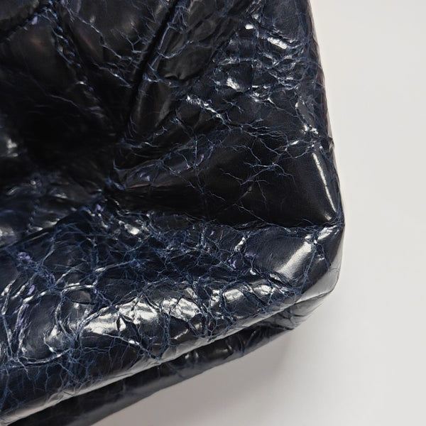 Quilted Calfskin Tote Bag Blue