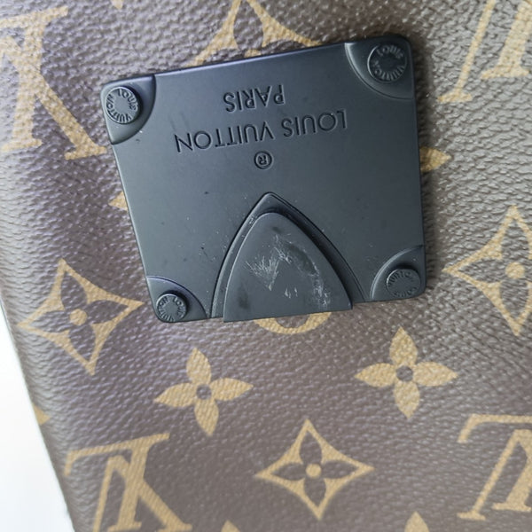 S LOCK Mini Monogram Coated Canvas Brown