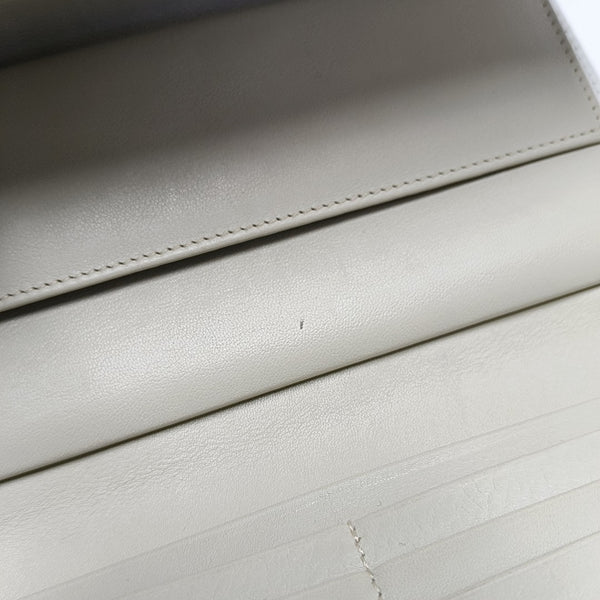 Signature Monogram Calfskin White Wallet