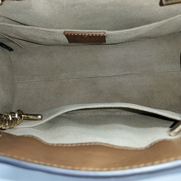 Padlock Small Monogram Coated Canvas Beige