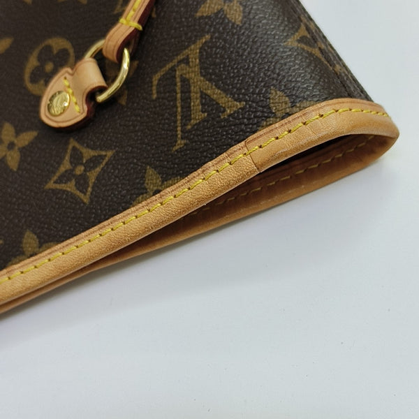NEVERFULL MM Monogram Coated Canvas Brown