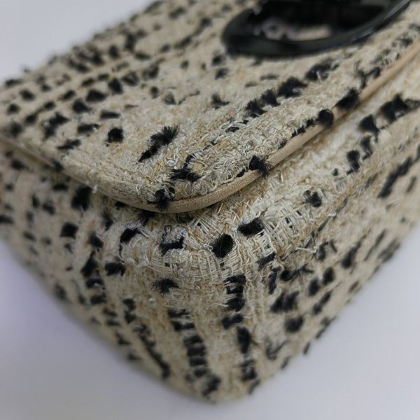 Dior Caro Small Cannage Wool White