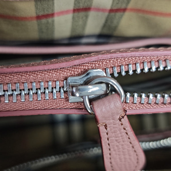 The Banner Medium Calfskin Pink