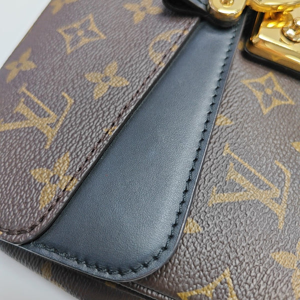 MARCEAU Monogram Coated Canvas Brown