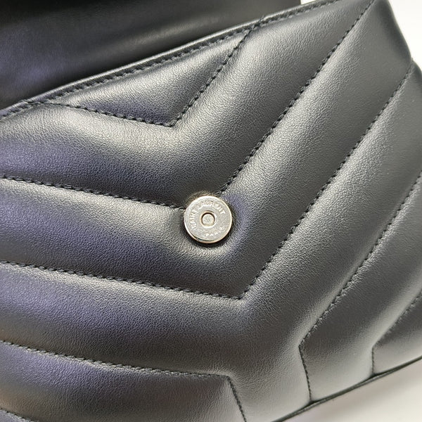 LOULOU Extra Small Chevron Calfskin Black
