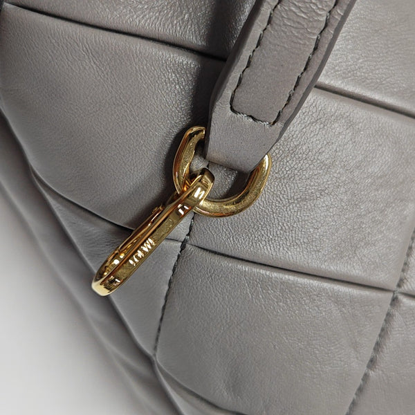 Quilted Lambskin Shoulder Bag Gray