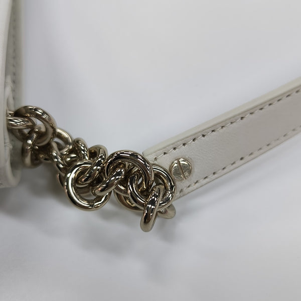 Cannage Lambskin Bucket Bag Small White