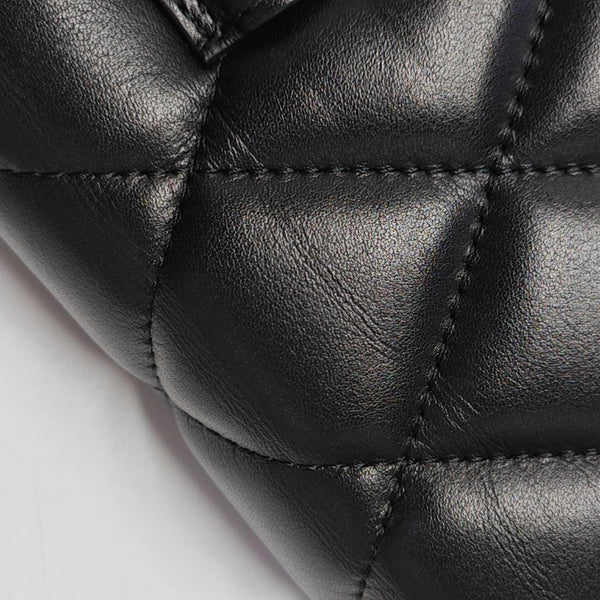 Sharp Quilted Calfskin Black