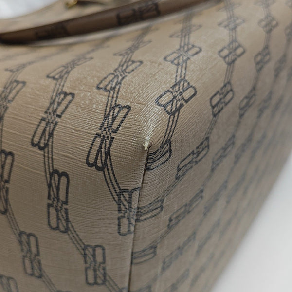 Coated Canvas Tote Bag Brown