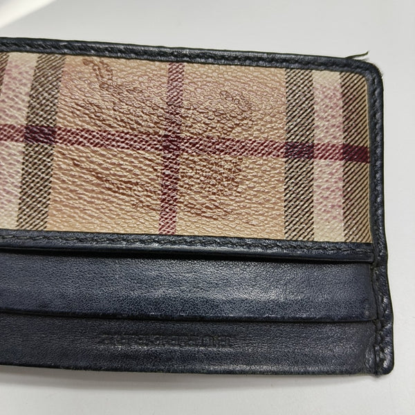 Coated Canvas Card Holder Beige