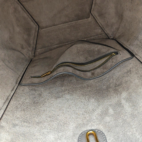 Authenticated pre-owned SANGLE Calfskin Grey - Bucket Bag at Looply