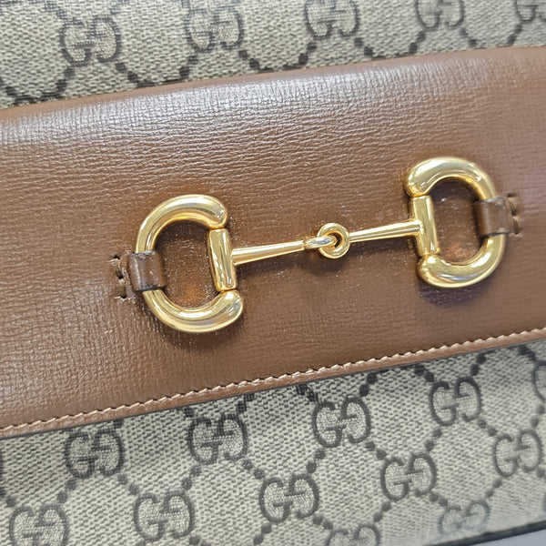 Horsebit 1955 Small Coated Canvas Beige