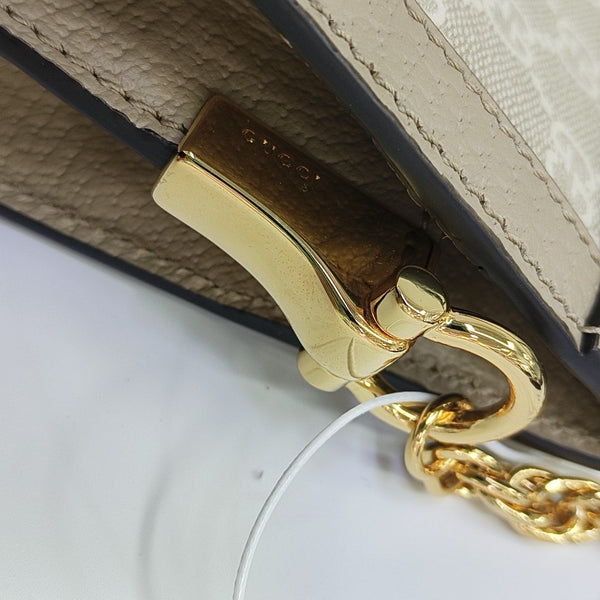 Ophidia Small Monogram Coated Canvas White