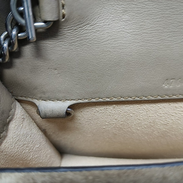Dionysus Super Mini Monogram Coated Canvas Beige