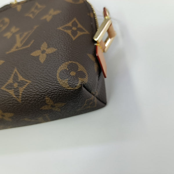 COSMETIC PM Monogram Coated Canvas Brown