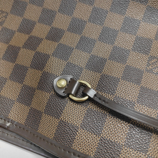 NEVERFULL GM Damier Ebene Coated Canvas Brown