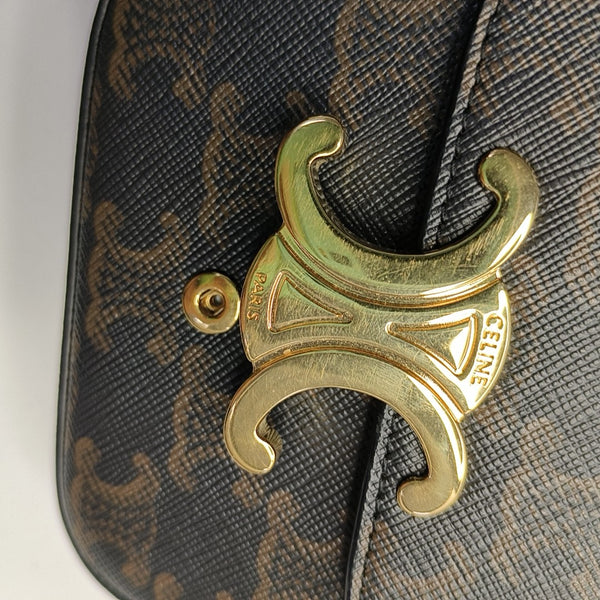 Authenticated pre-owned TRIOMPHE Mini Coated Canvas Black - Crossbody Bag at Looply
