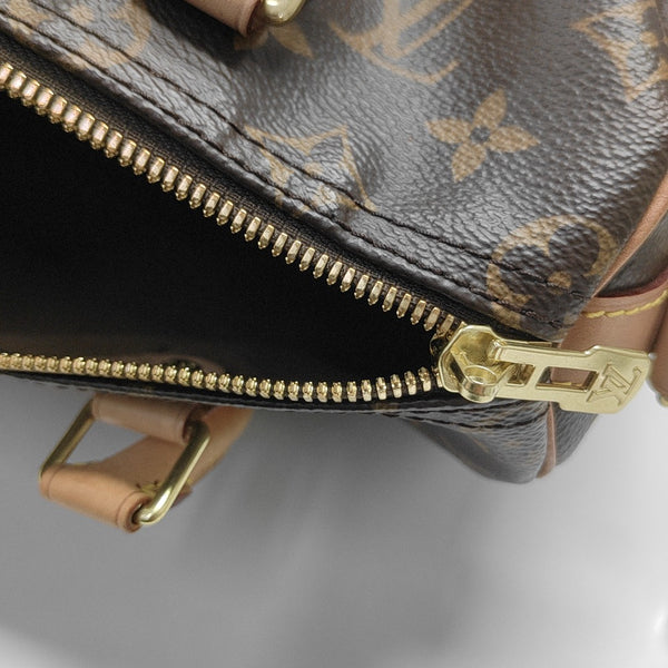 SPEEDY 25 Monogram Coated Canvas Brown