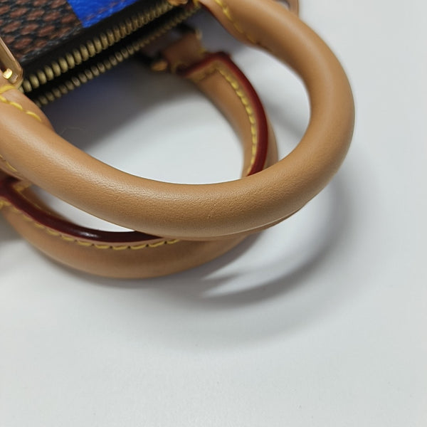 SPEEDY Super Mini Damier Coated Canvas Blue