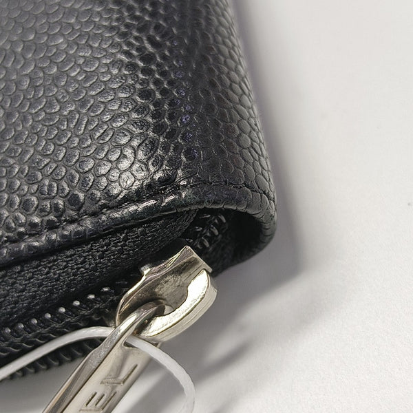 Grained Calfskin Wallet Black