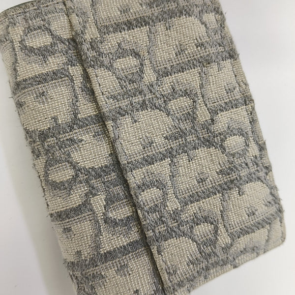 Saddle Mini Oblique Fabric Gray Wallet