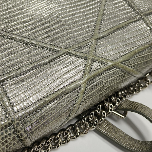 Diorama Small Cannage Calfskin Silver
