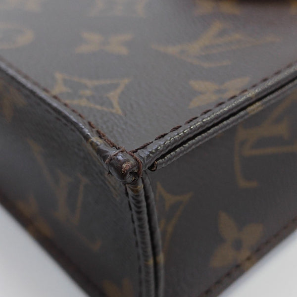 SAC PLAT Mini Monogram Coated Canvas Brown