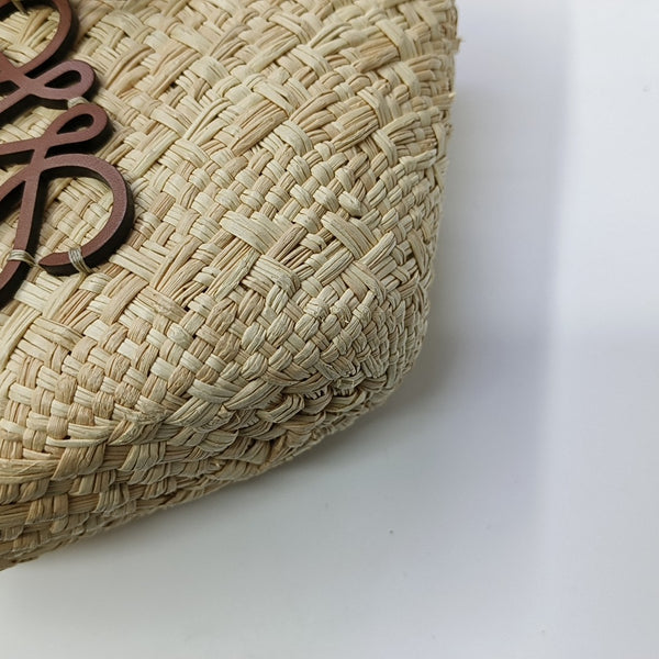 Straw Top Handle Bag Beige