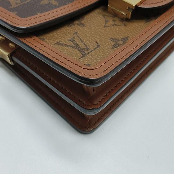 DAUPHINE EAST WEST Mini Monogram Coated Canvas Brown