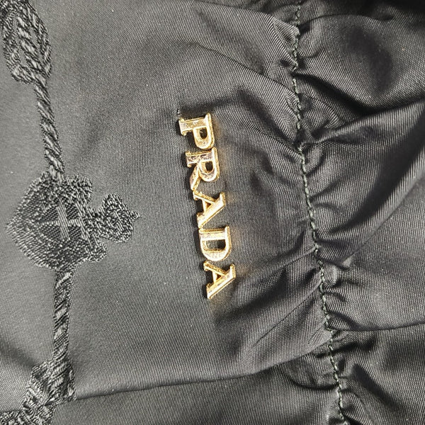 Nylon Top Handle Bag Black