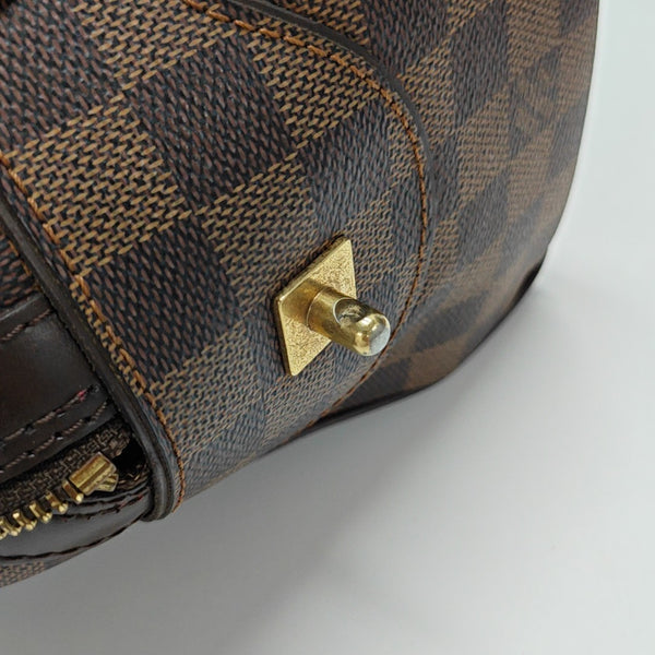 DUOMO Damier Ebene Coated Canvas Brown