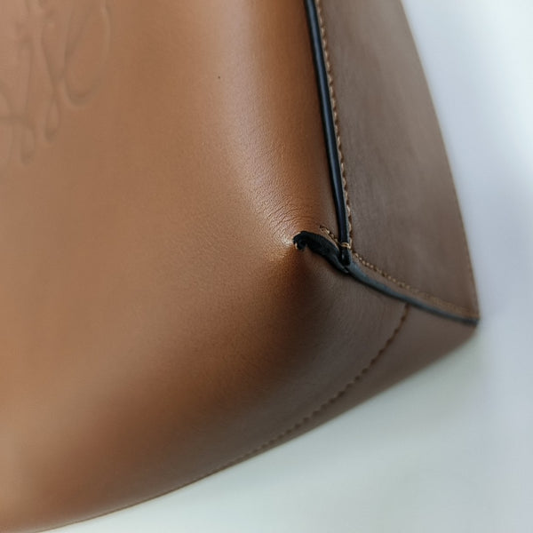 Calfskin Tote Bag Small Brown