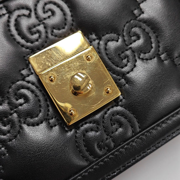 GG Matelassé Quilted Calfskin Black