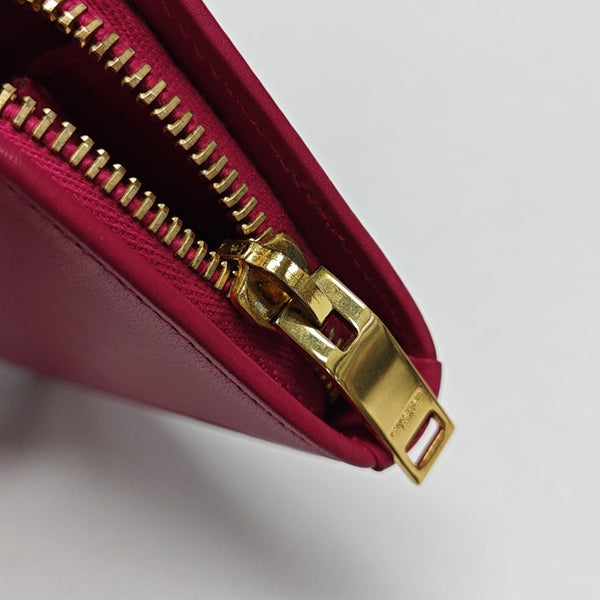 Leather Card Holder Red