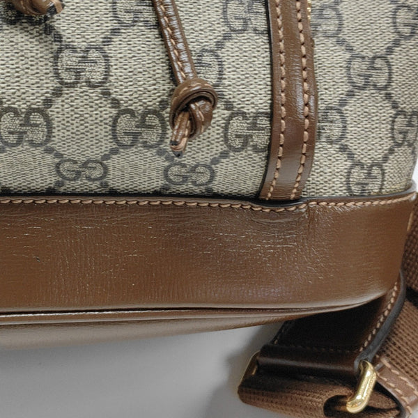Monogram Coated Canvas Backpack Black