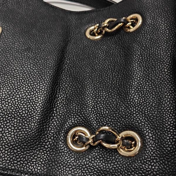 Quilted Grained Calfskin Black