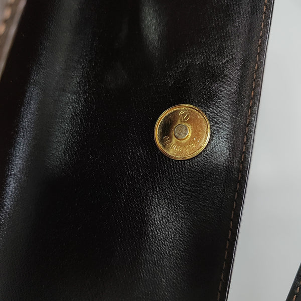 Calfskin Top Handle Bag Brown