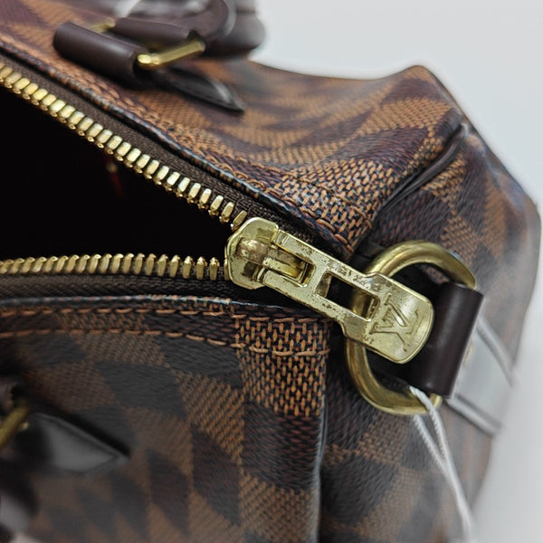 SPEEDY 25 Damier Ebene Coated Canvas Brown
