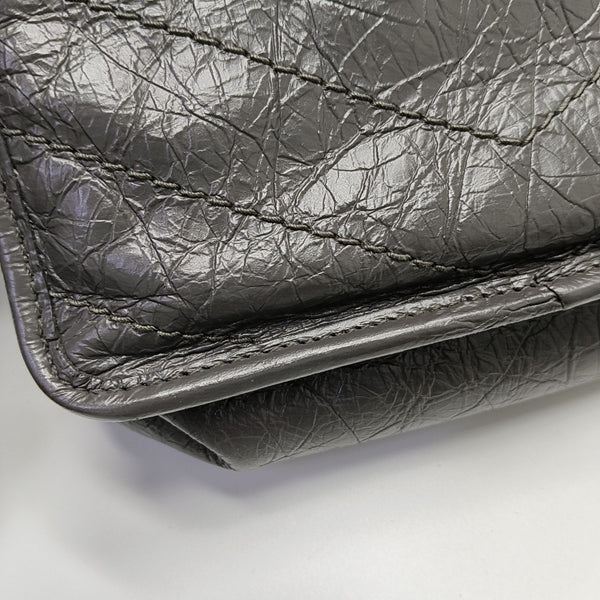 NIKI Mini Chevron Calfskin Gray