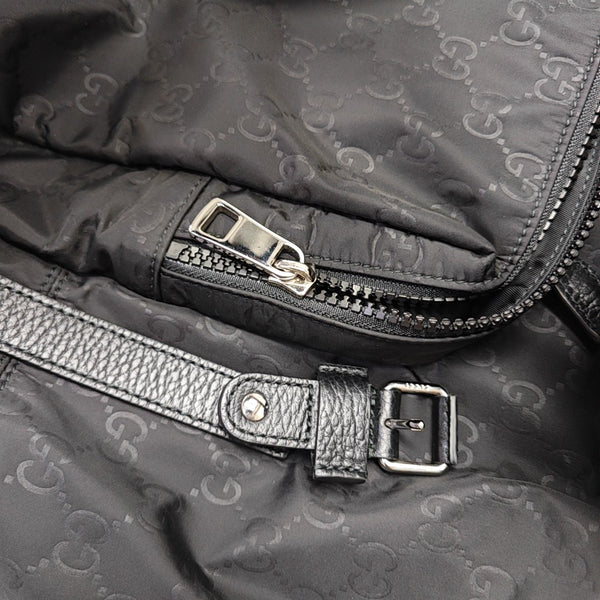 Monogram Nylon Backpack Black