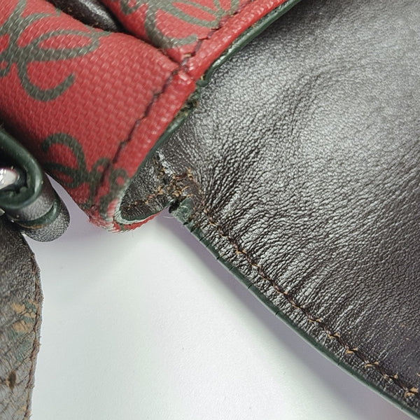 Monogram Coated Canvas Shoulder Bag Red