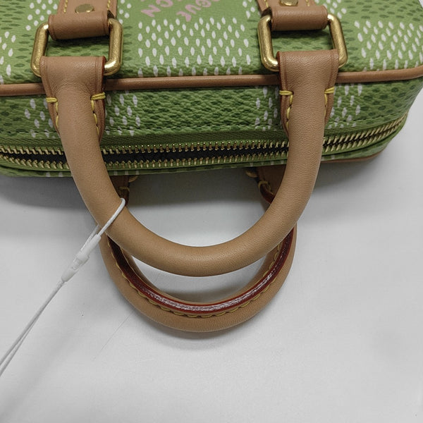 Damier Coated Canvas Shoulder Bag Nano Green