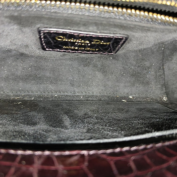 Lady Dior Small Crocodile Red