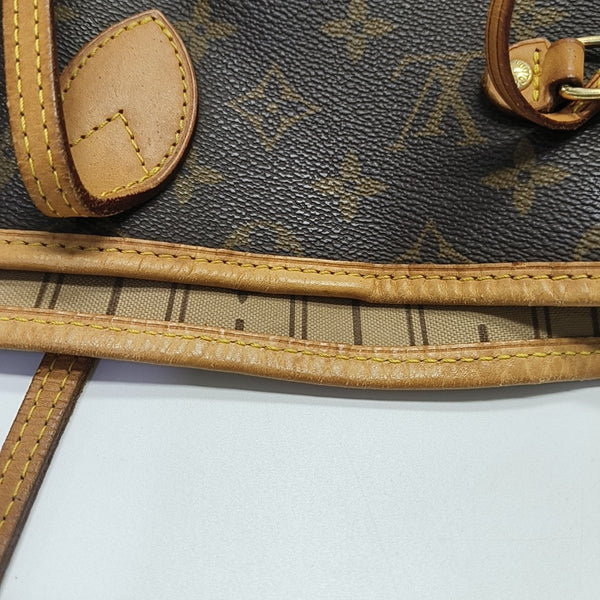 NEVERFULL GM Monogram Coated Canvas Brown