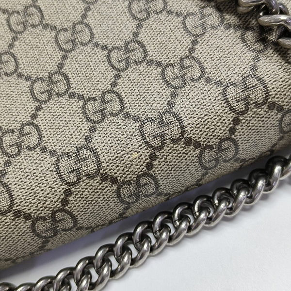 Dionysus Mini Monogram Coated Canvas Beige