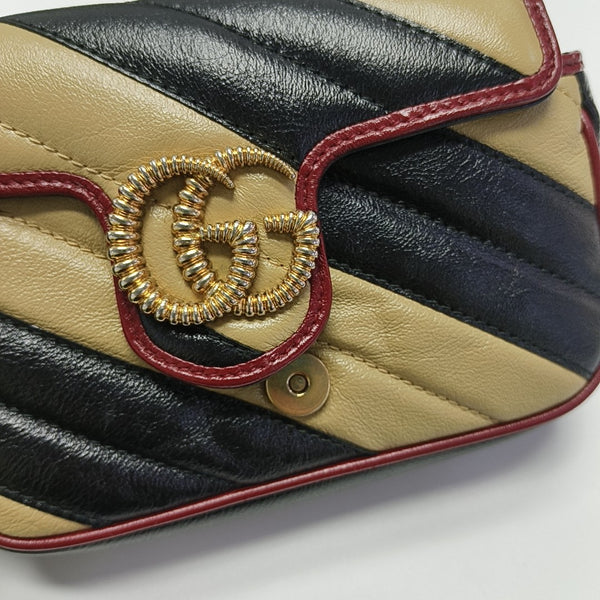 GG Marmont Super Mini Quilted Calfskin Multicolor