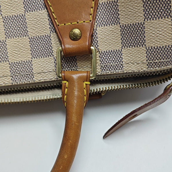 SPEEDY 30 Damier Azur Coated Canvas White
