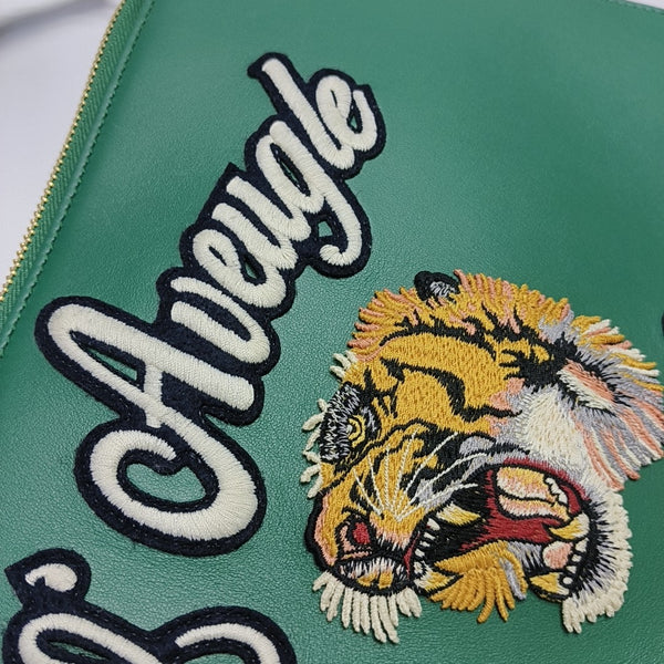 Calfskin Clutch Green