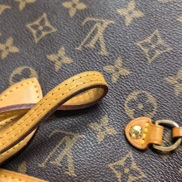 NEVERFULL MM Monogram Coated Canvas Brown