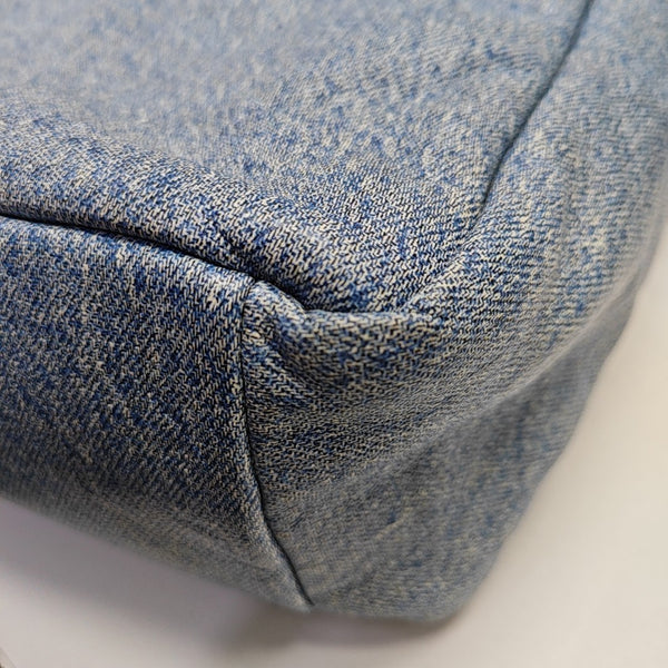 Coated Canvas Shoulder Bag Blue